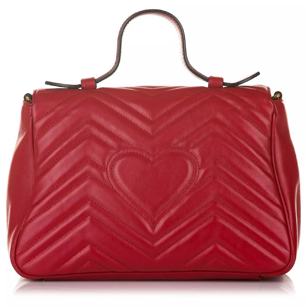 Gucci Red Leather Di Calfskin Crossbody Bag