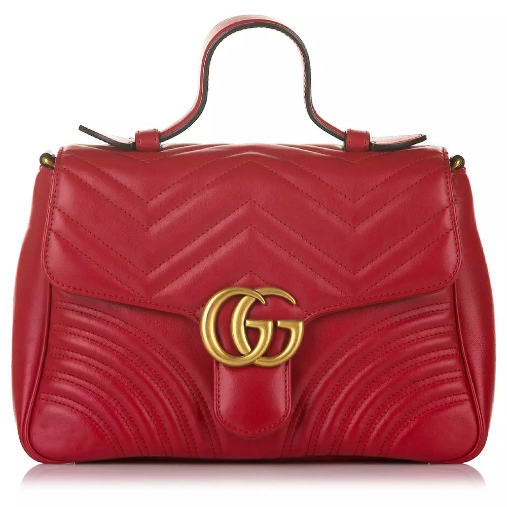 Gucci Red Leather Di Calfskin Crossbody Bag